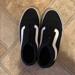 Black and white vans - size 7.0 women’s